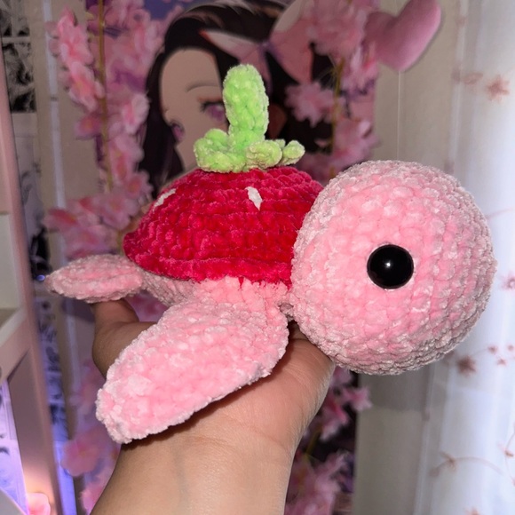 Crochet Strawberry turtle plush 🩷❤️💚 - Picture 4 of 4